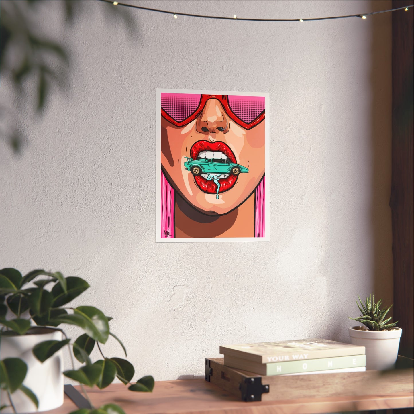 Car Girl Pop Print