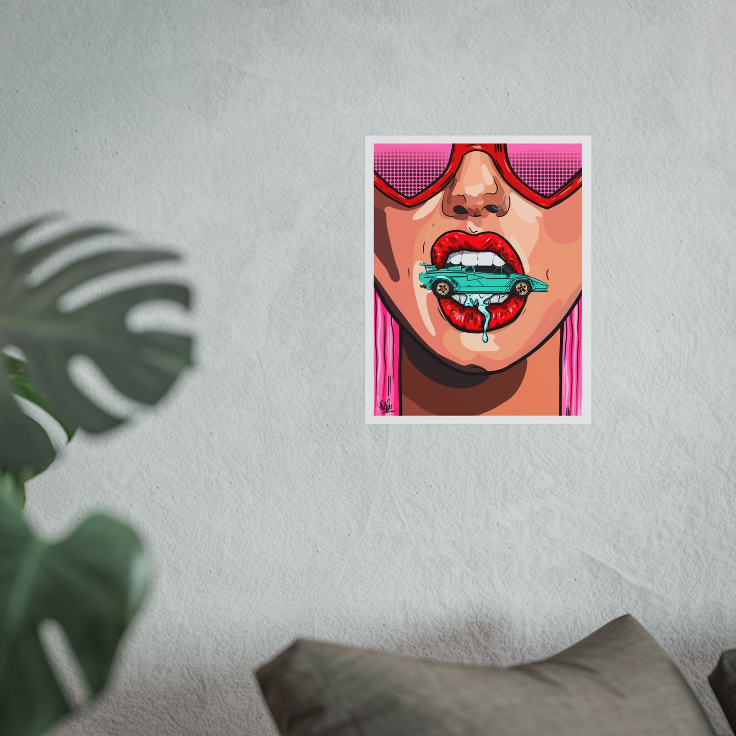 Car Girl Pop Print