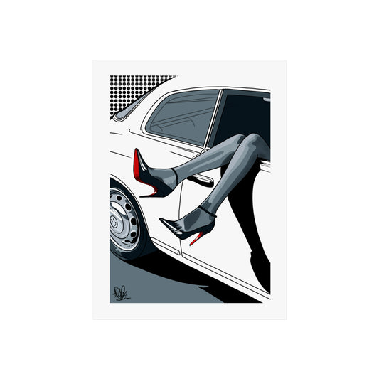 Classic Car Girl Pop Print