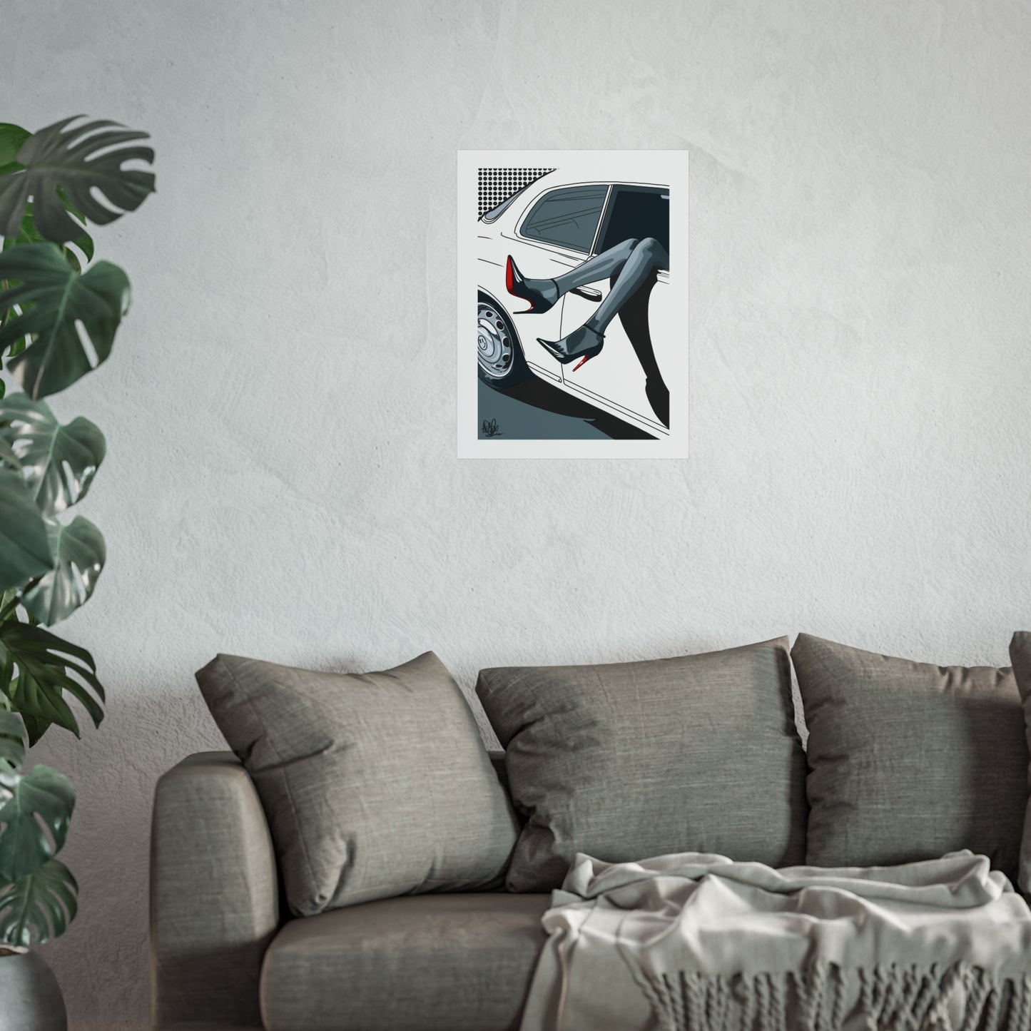 Classic Car Girl Pop Print