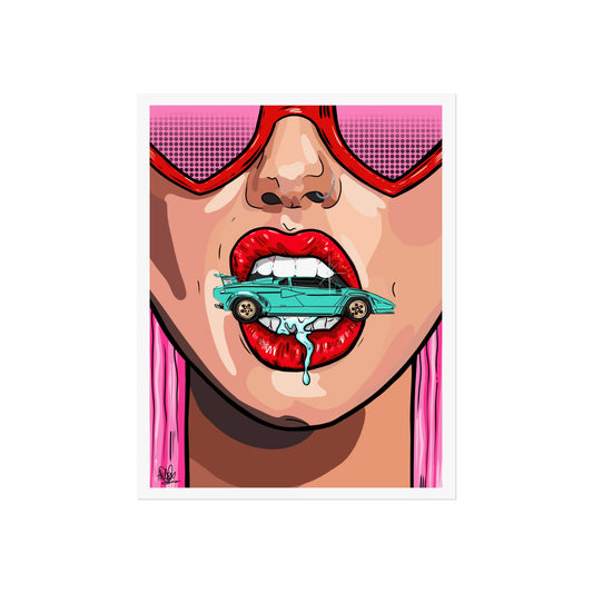 Car Girl Pop Print