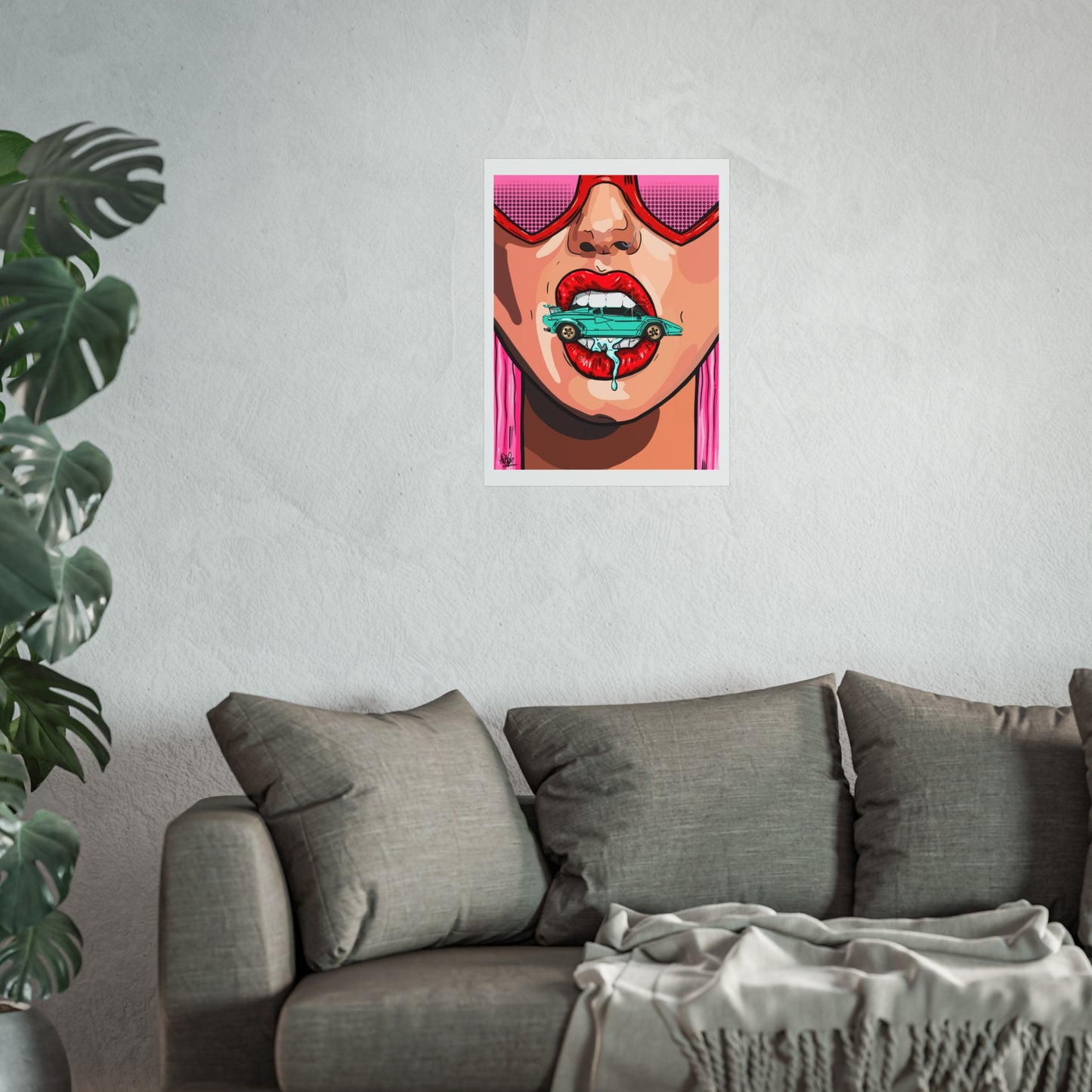 Car Girl Pop Print