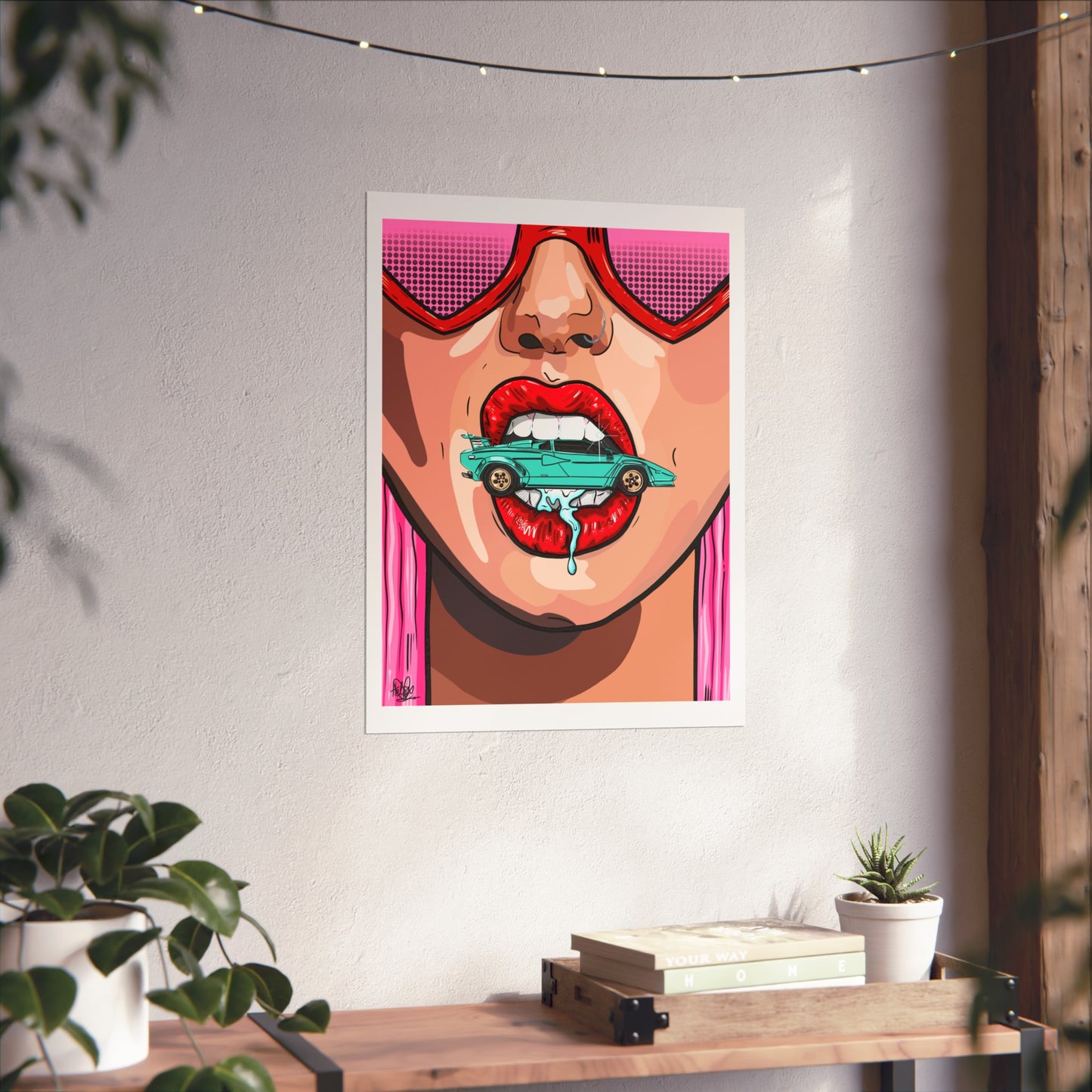 Car Girl Pop Print