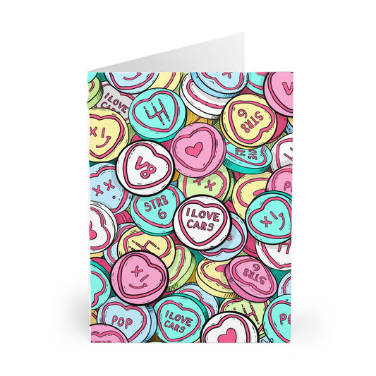 Petrolhead Love Hearts Greetings Cards
