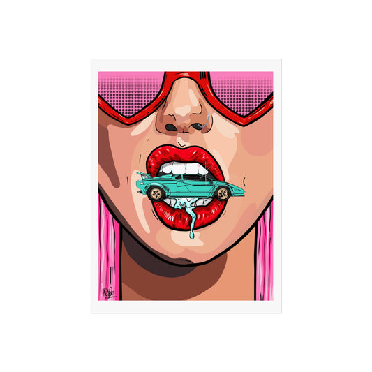 Car Girl Pop Print