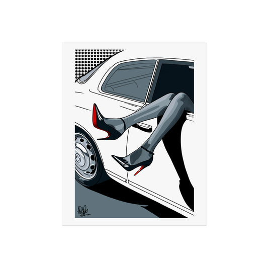 Classic Car Girl Pop Print